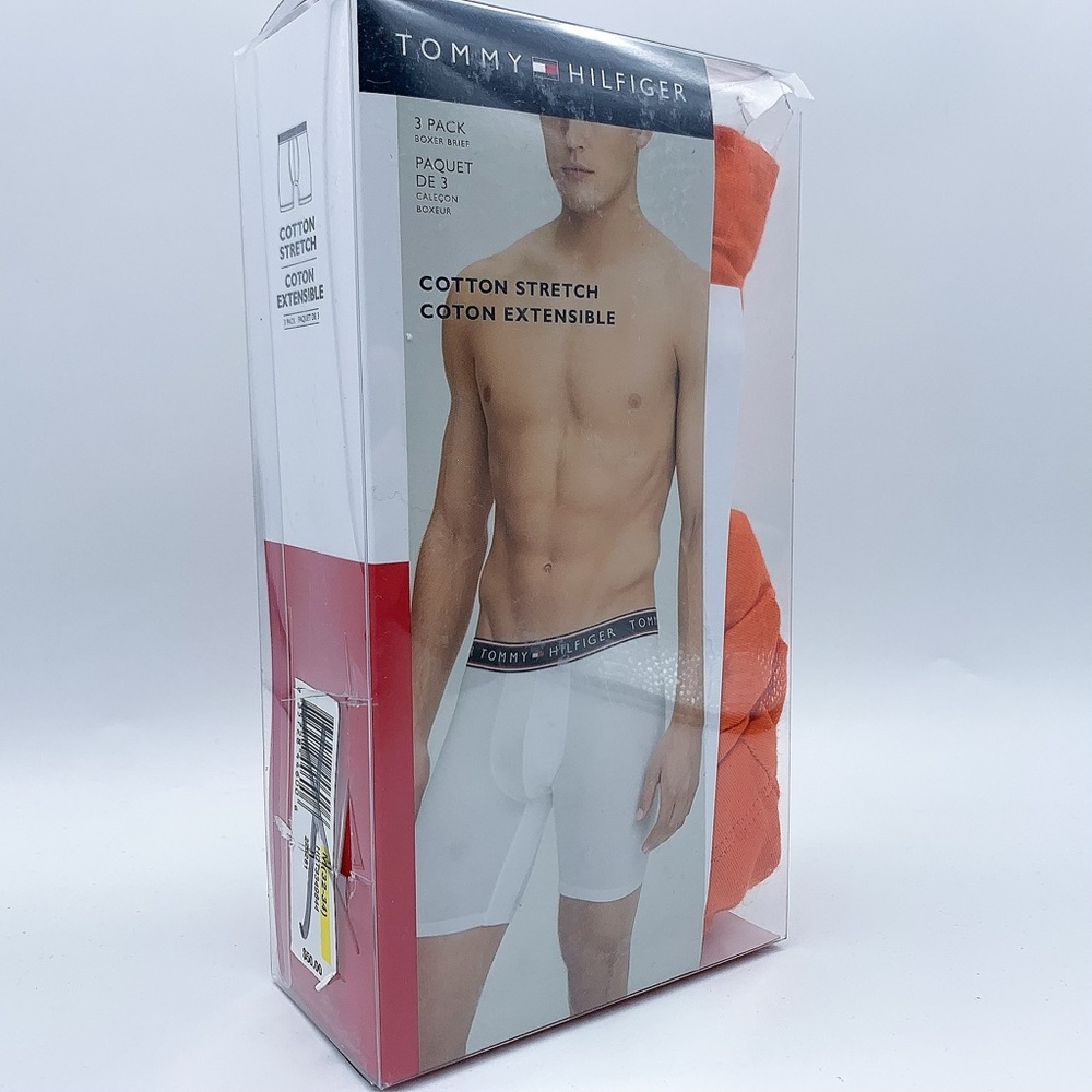 Tommy Hilfiger 2- Pack Logo Cotton Stretch Boxer Briefs in Orange